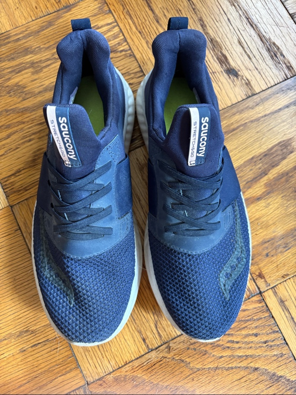 Saucony Navy Mesh Running Shoes, size 10